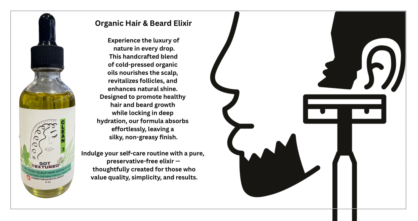 All Natural, Hair Growth & Beard Oil made with organic & clean ingredients