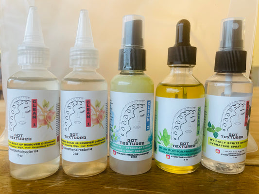 Travel size/Trial size 2oz, 4 different all natural, toxic free & organic hair care products