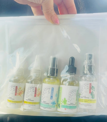 Travel size/Trial size 2oz, 4 different all natural, toxic free & organic hair care products